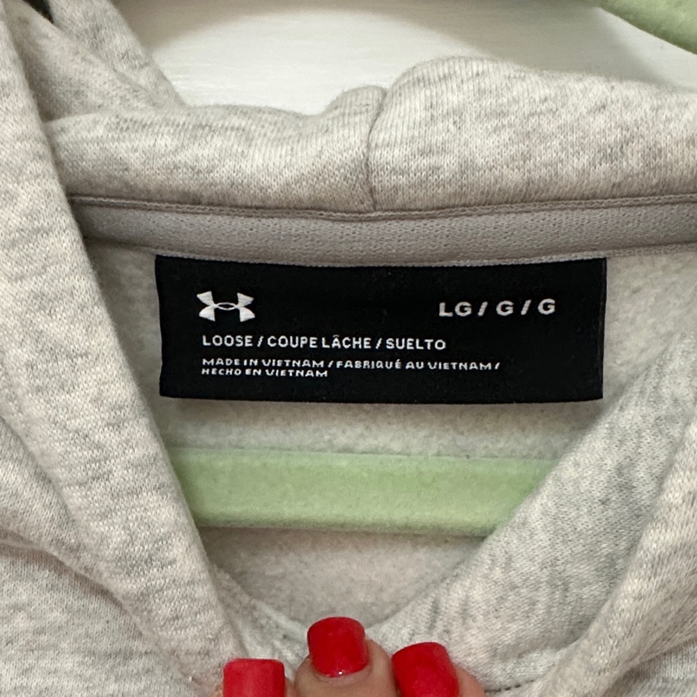 Under Armour Gray Hoodie with Red Logo - Picture 3 of 3